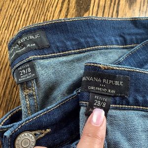 2 pair- Banana Republic Girlfriend Jeans